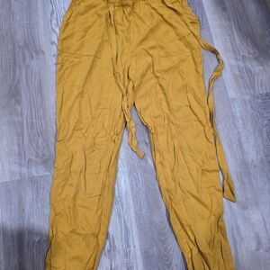 Mustard Yellow Drawstring Pants